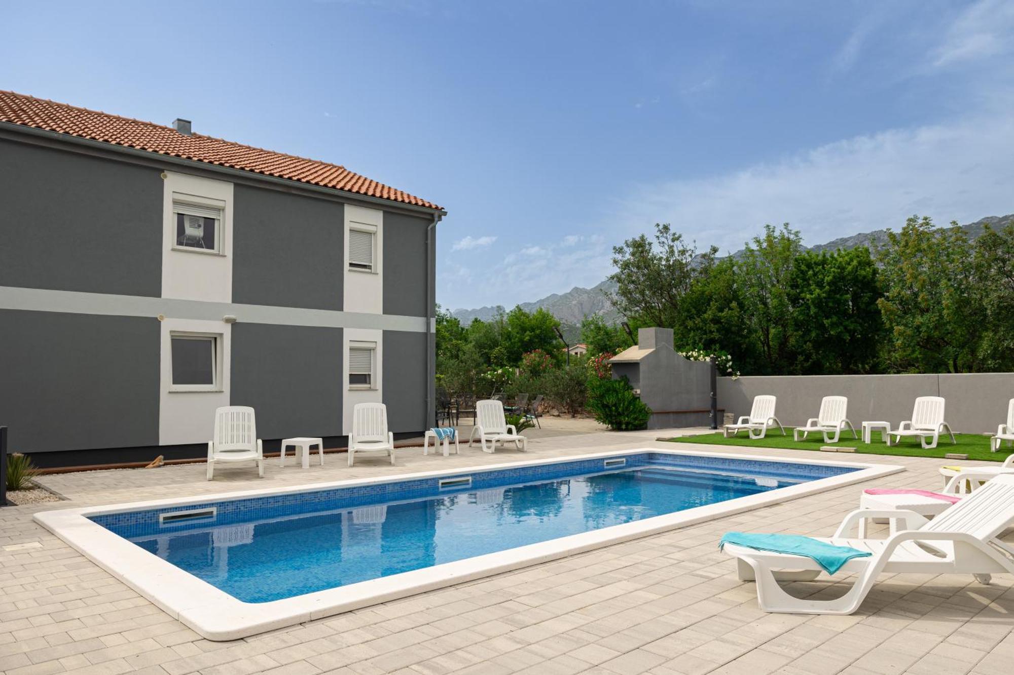 Apartments Zanic With Private Swimming Pool And Sea View Starigrad Paklenica Exterior photo