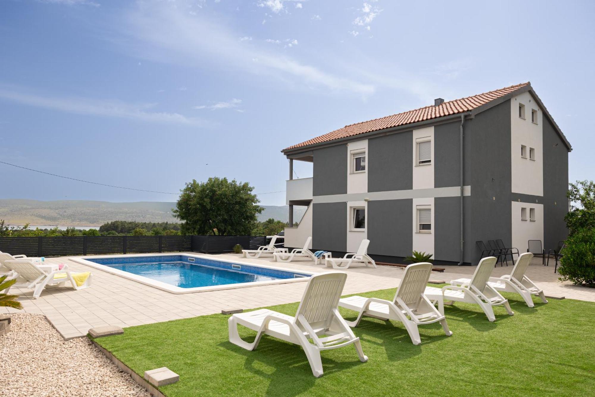 Apartments Zanic With Private Swimming Pool And Sea View Starigrad Paklenica Exterior photo